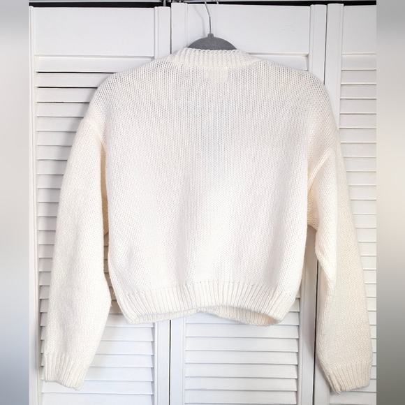 LUNA IVY 3D Heart White Cardigan Size S - Picture 7 of 13